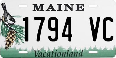 ME license plate 1794VC