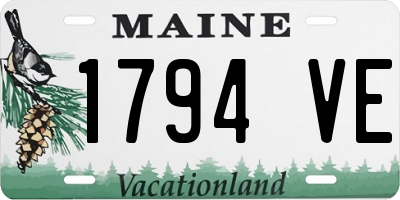 ME license plate 1794VE