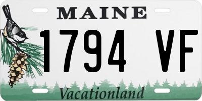ME license plate 1794VF