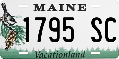 ME license plate 1795SC