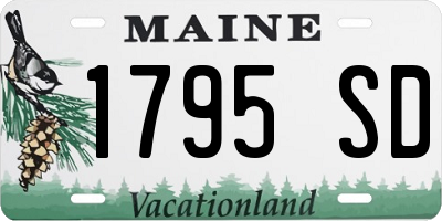 ME license plate 1795SD
