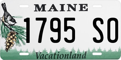 ME license plate 1795SO