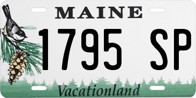 ME license plate 1795SP