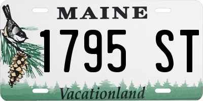 ME license plate 1795ST