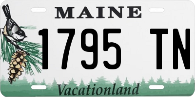 ME license plate 1795TN