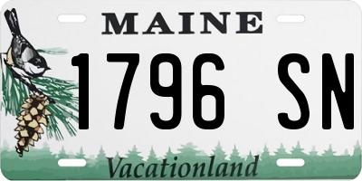 ME license plate 1796SN