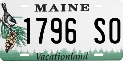 ME license plate 1796SO