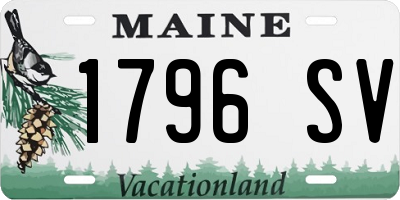 ME license plate 1796SV