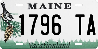 ME license plate 1796TA