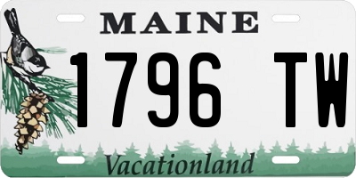 ME license plate 1796TW
