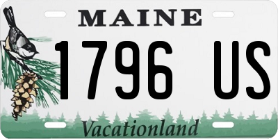 ME license plate 1796US