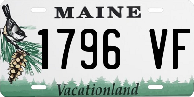 ME license plate 1796VF