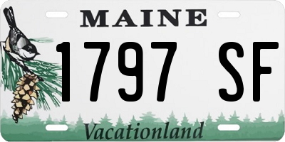 ME license plate 1797SF