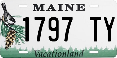 ME license plate 1797TY