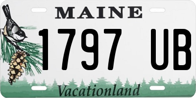 ME license plate 1797UB
