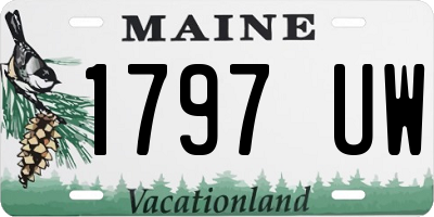 ME license plate 1797UW