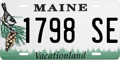 ME license plate 1798SE