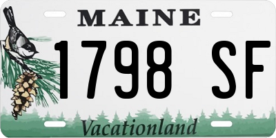 ME license plate 1798SF