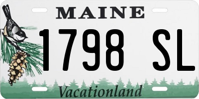 ME license plate 1798SL
