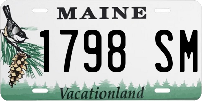 ME license plate 1798SM