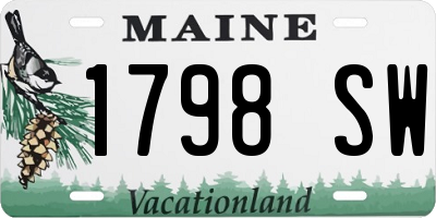ME license plate 1798SW