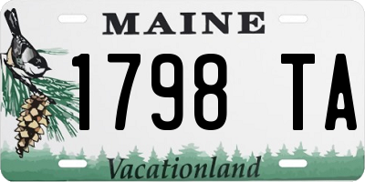 ME license plate 1798TA
