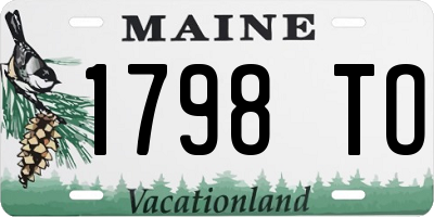 ME license plate 1798TO