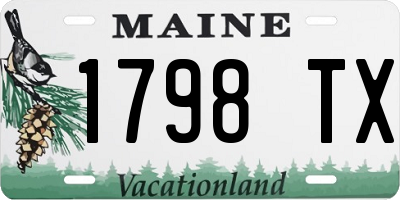 ME license plate 1798TX