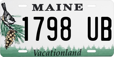 ME license plate 1798UB