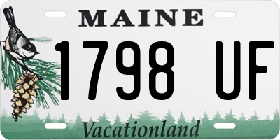 ME license plate 1798UF