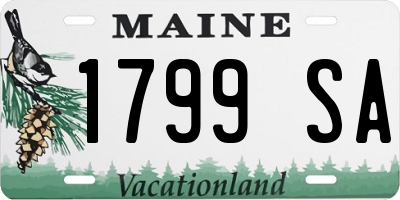 ME license plate 1799SA