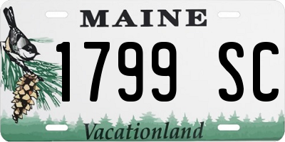 ME license plate 1799SC