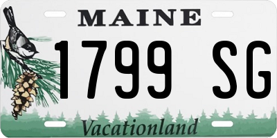 ME license plate 1799SG