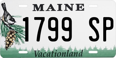ME license plate 1799SP
