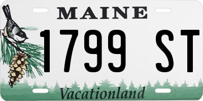 ME license plate 1799ST
