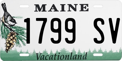 ME license plate 1799SV