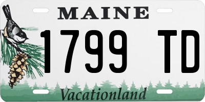 ME license plate 1799TD