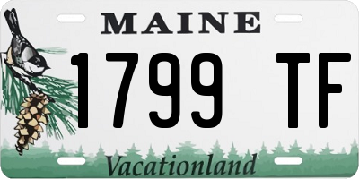 ME license plate 1799TF