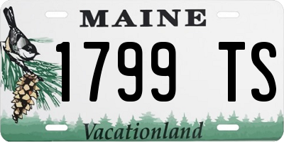 ME license plate 1799TS