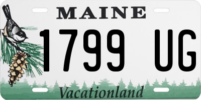 ME license plate 1799UG