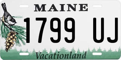 ME license plate 1799UJ