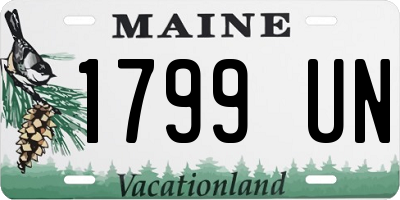 ME license plate 1799UN