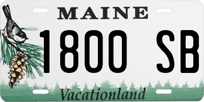 ME license plate 1800SB