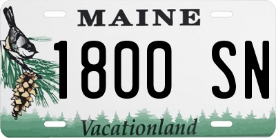 ME license plate 1800SN