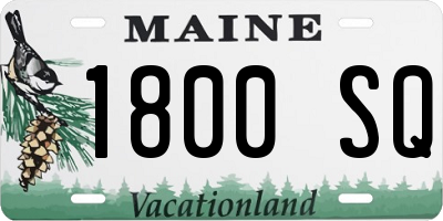ME license plate 1800SQ
