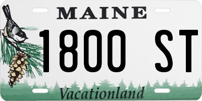 ME license plate 1800ST