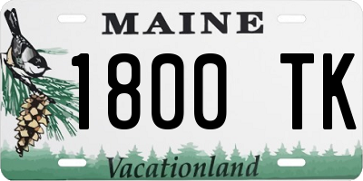 ME license plate 1800TK