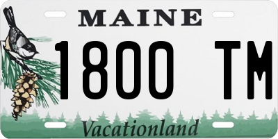 ME license plate 1800TM