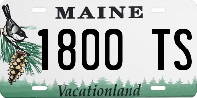 ME license plate 1800TS