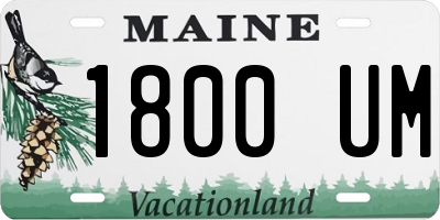 ME license plate 1800UM